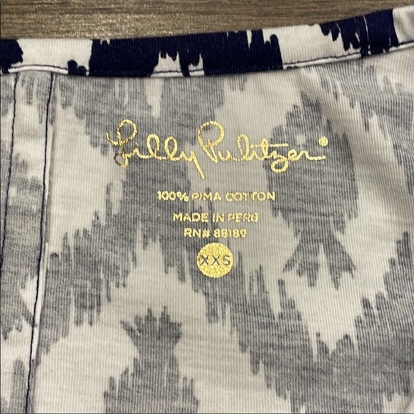 NWT Lilly Pulitzer Navy Beacon T-shirt Dress - Size XXS - Picture 5 of 9